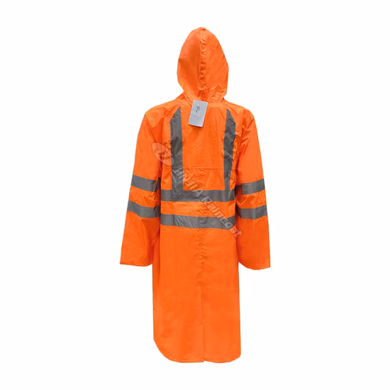 Safety Reflective Rain Jacket High Visibility Waterproof Raincoat