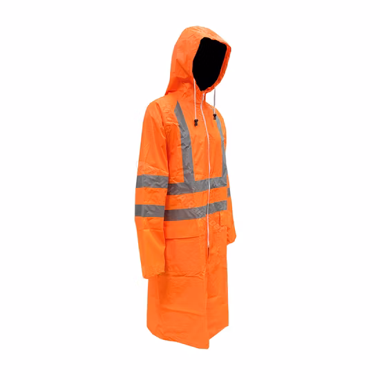 Safety Reflective Rain Jacket High Visibility Waterproof Raincoat