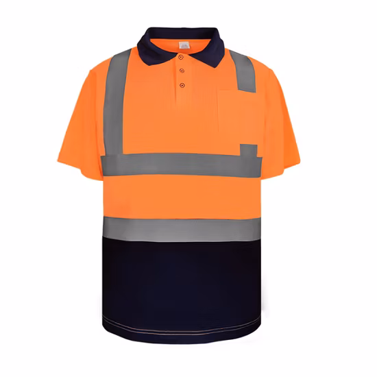 T-shirt réfléchissant à manches courtes, maille 100% Polyester, haute visibilité, sécurité, haute visibilité, chemise d'uniforme de travail