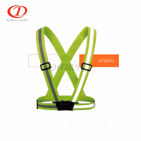 Ceinture de sécurité réfléchissante colorée de l'usine avec bande réfléchissante Dfb002