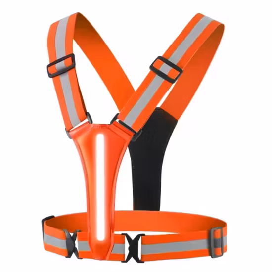 Gilet réfléchissant haute visibilité lumière LED ceinture de sécurité réfléchissante